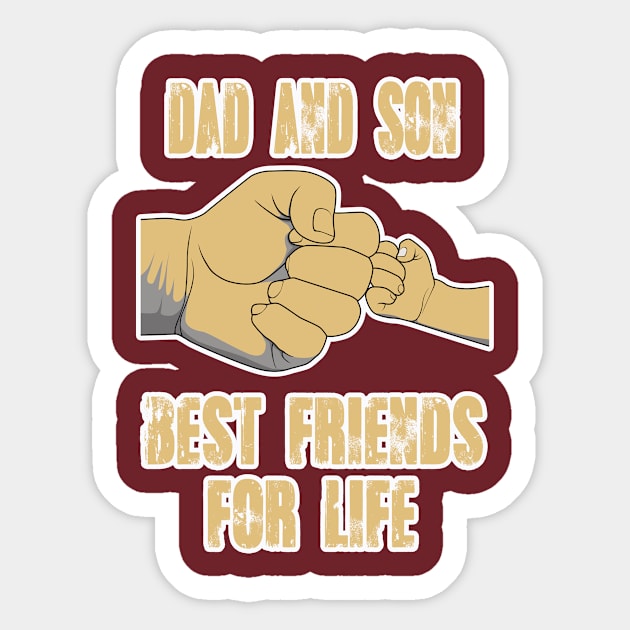 DAD AND SON BEST FRIENDS FOR LIFE Sticker by DESIGNBOOK